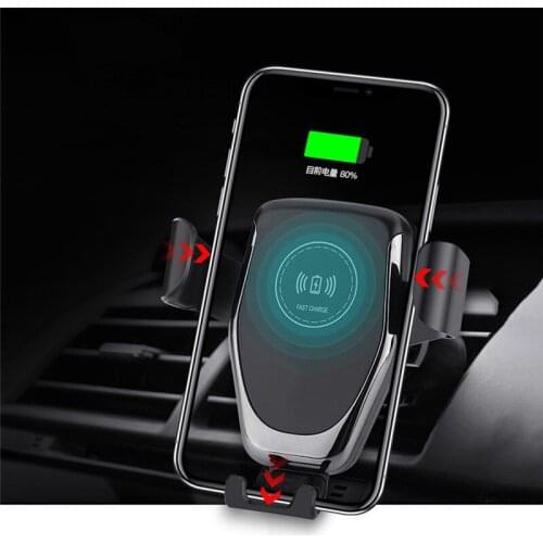 10W Car Qi Wireless Charger For iPhone 12 12 Pro MAX XS X XR 11 8 Fast Charging Car Phone Holder Stand For Samsung S10 S9 S8