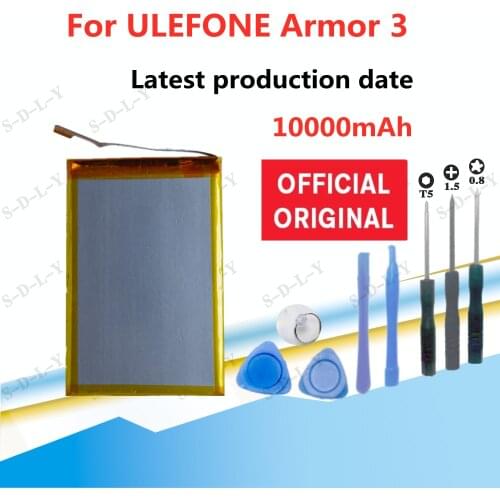 100% Original 10300mAh Battery for Ulefone Armor 3 3T/3W Mobile Phone Latest Production High Quality + Tool
