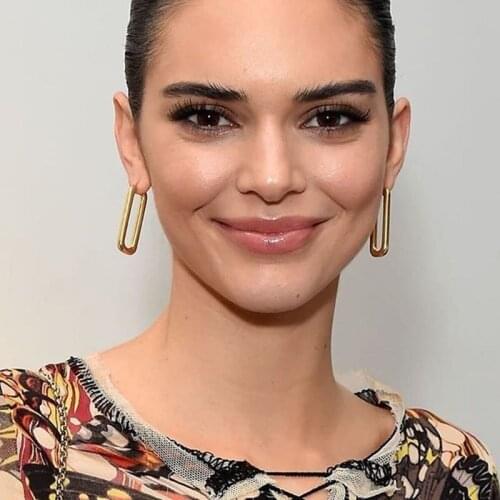 2020 Brand Vintage Metal Rectangle Earrings for Women Mesh Chain Geometric Earring Female Brincos Punk Twisted Metal Earrings