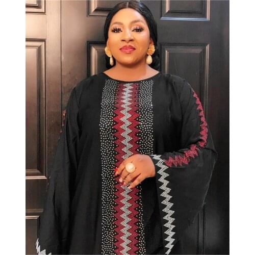 2021 Autumn New African Dresses For Women Ankara Dashiki Long Dress Bazin Robe Africain Femme Plus Size Boubou Muslim Abayas