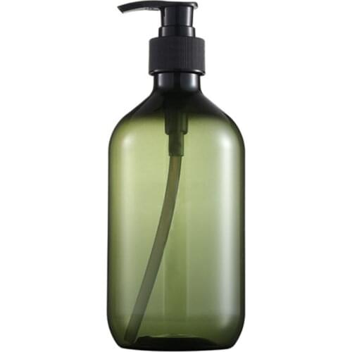 500ml PET Refillable Empty Bottle Press Pump Shampoo Lotion Soap Makeup Liquid Dispenser Plastic Container Beauty Product