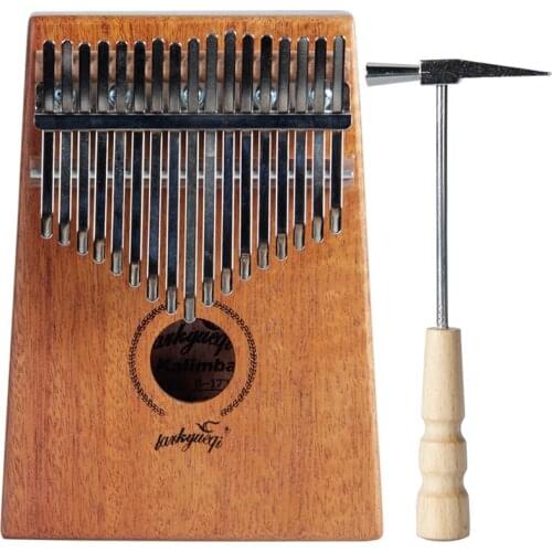 Acoustic Finger Thumb Piano Mahogany Kalimba Professional 17 Keys Music Gift Ocean Blue And Natural
