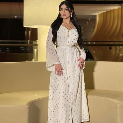 Turkey Muslim Long Dress Sets Robe Longue Ensemble Femme Musulmane Dresses Abayas For Women Caftan Plus Size Kaftan Abaya Dubai