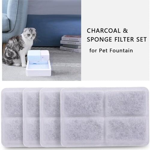 3/4Pcs Activated Carbon Filters Automatic Pet Drinking water Fountain Cat Fountain Dog Water Drink Dispenser Bowl Dish Filters