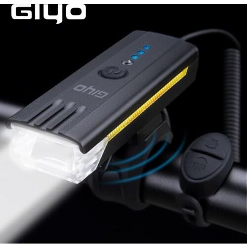 GIYO Bicycle Light Front Remote Controller Bike Flashlight Cycling Headlight Horn Road Commute MTB Handlebar Light For Bikes