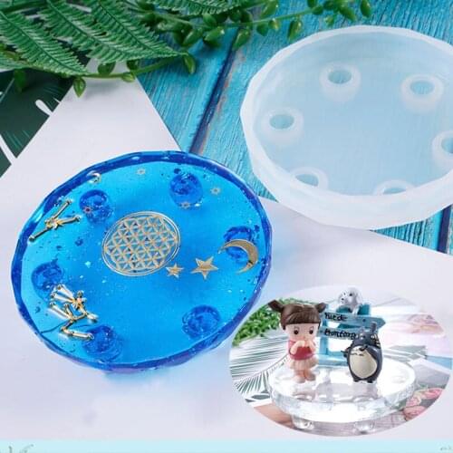 Round Table Silicone Mold For DIY Place Micro Ornaments Perfume Jewelry Set Table DIY Making Finding Accessories Jewelry
