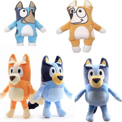 Anime Kawaii 28CM Bluey Bingo Plush Toy Soft Dog Family Bandit Chilli Stuffed Animals Baby Kids Toy Birthday Christmas Gifts