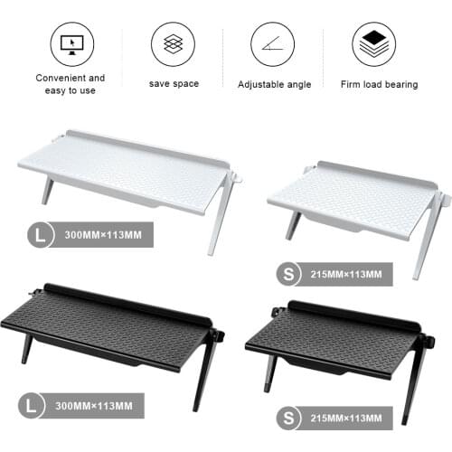 Multi-functional Adjustable Storage Rack TV Computer LCD Display Rack Screen Storage Bracket Screen Top Shelf Storage Rack 1pcs
