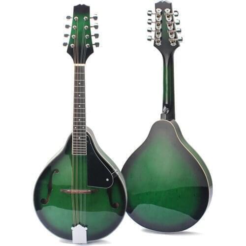 8-String Basswood Mandolin Musical Instrument Green Fine Steel String Rosewood Bridge Mandolin Stringed Instrument for Beginners