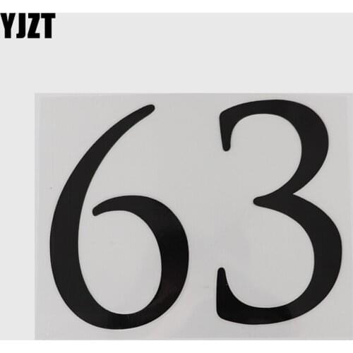 YJZT 14.5CM×11.2CM Fashion 63 Speed Vinyl Limit Numbers Motorcycle Decal Car Stickers Black/Silver 13D-0779