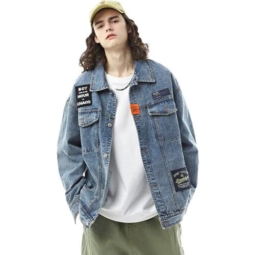 New Arrival Western Style Street Wear Fashion Mens Denim Jackets Spring/Autumn Casual Cargo Outerwear