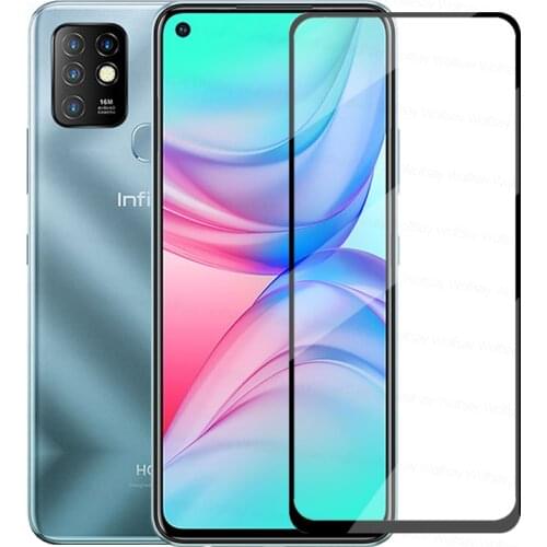 Full Glue Glass For Infinix Hot 10 Screen Protector Tempered Glass For Infinix Hot 10 Protective Phone Film For Infinix Hot 10