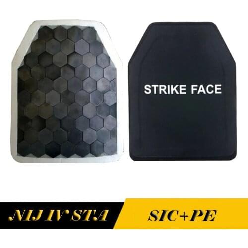 Ballistic Plate 2.35kg Silicon Carbide Ceramic & UHMWPE NIJ IV Stand Alone Bulletproof Panel