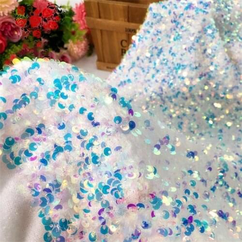 Special sequin flannel fabric wedding dress children dress clothing thick sequin designer sewing Diy fabric wholesale