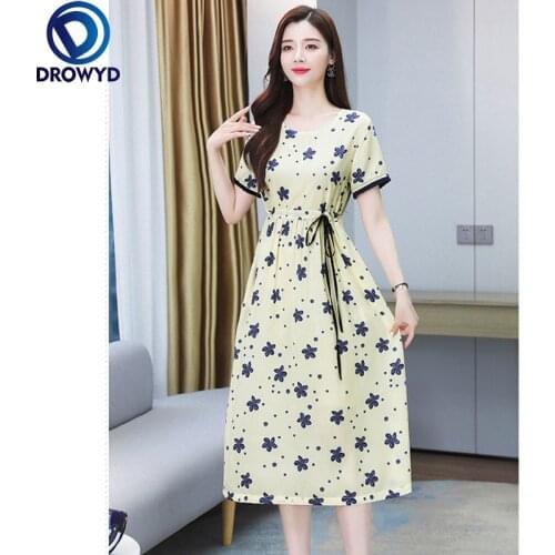 Trend Small Daisy Cotton and Linen Dress Female Summer Dress 2021 New Temperament Waist Slim Fit Fashion Casual Party Vestidos