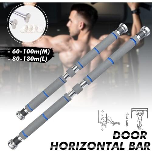 60-130cm Steel Adjustable 200kg Door Horizontal Bars Training For Home Gym Workout Sport Fitness Pull Up Bar Equipments