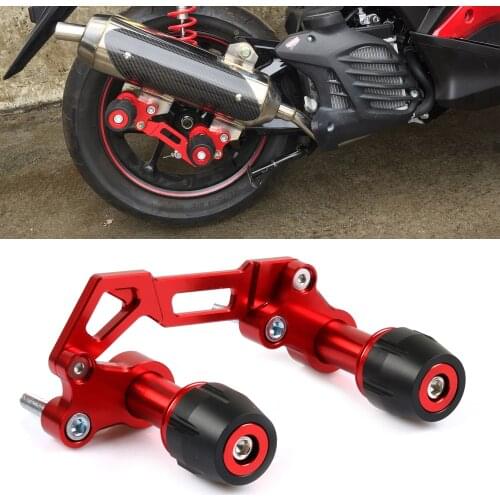 Motorcycle Exhaust System silencer Wheel Slider Crash Anti fall protector For YAMAHA Nmax155 NMAX 155 Aluminum CNC Adjustable