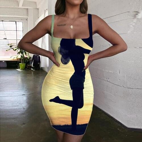 KYKU Brand Love Dresses Women Couples 3d Print Romantic Sundress Landscape Ladies Dresses Womens Clothing Plus Size Beach Boho