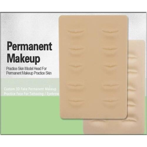 10 Pcs/Pack Permanent Makeup Eyebrow Lips Blank Tattoo Practice Skin By Free Shipping