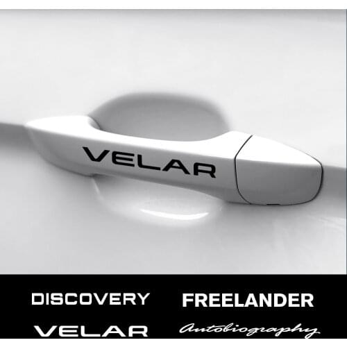 4PCS Car Door Handle Stickers For Land Rover Discovery 3 4 2 Freelander Evoque Velar Supercharged Autogiography SVR Accessories