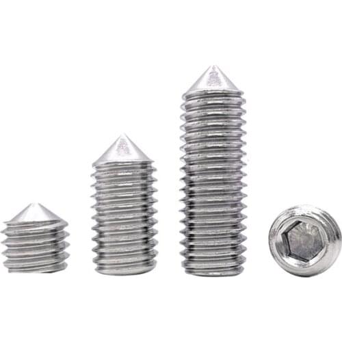 5pcs M10 Allen tip end tightly set screws hex socket grups screw precision grup bolts stainless steel bolt DIN914 10mm-40mm long