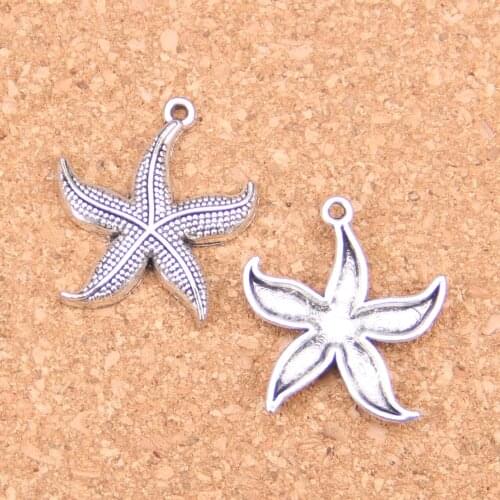 10pcs Charms starfish 24mm Antique Pendants,Vintage Tibetan Silver Jewelry,DIY for bracelet necklace