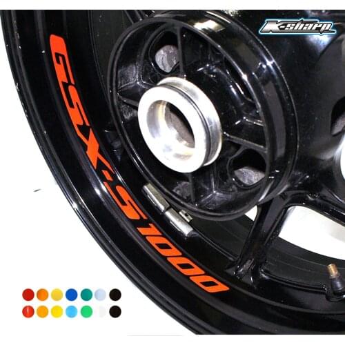 8 X custon inner rim decals wheel reflective sign Stickers stripes FIT SUZUKI GSX-S1000 GSX-S 1000