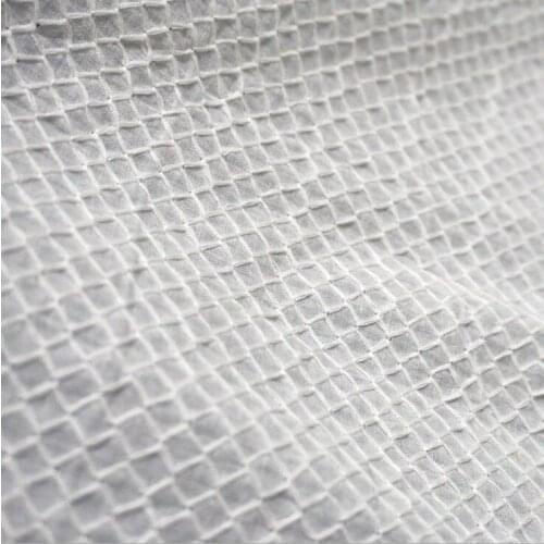 White Plaid Embroidered Hollow Out Lace Cloth Womens Summer Cotton Cloth Hollow Lace Fabric