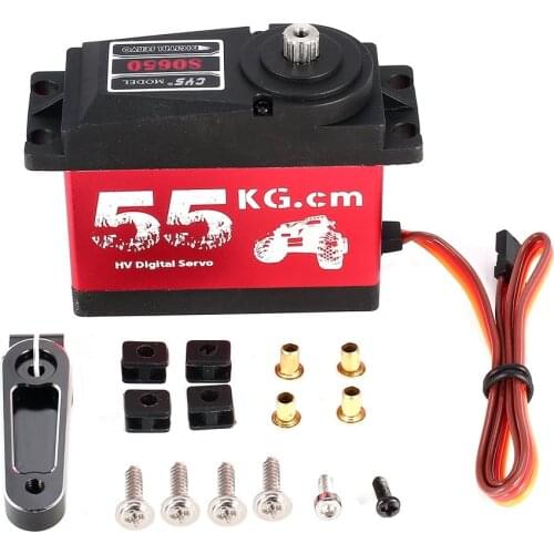CYS-S0650 Large 55Kg HV Metal Gear Digital Servo for RC Car Boat Robot HPI Spare Parts Accessories RC Servo