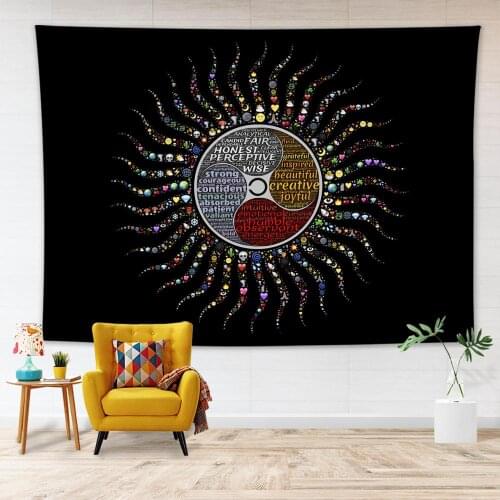 Abstract Sun Pattern Tapestry Artist Home Decoration Wall Hanging Tapestries for Bedroom Living Room Dorm Party Creativity Decor