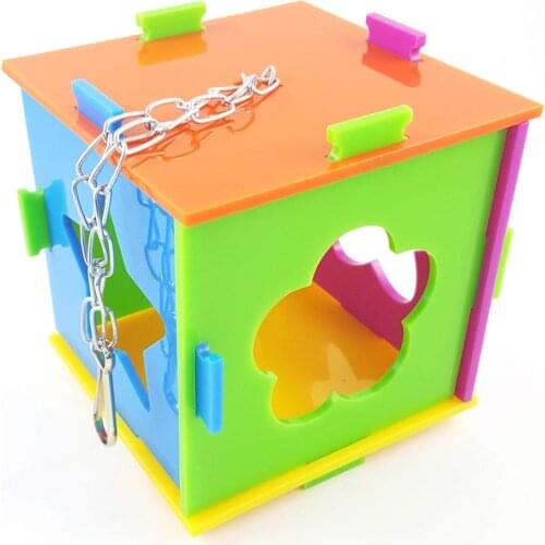 Bird Foraging Toy Creative Feeder Hanging Colorful Intelligence Development Treat s for Parrot Parakeet Cockatiel Conure