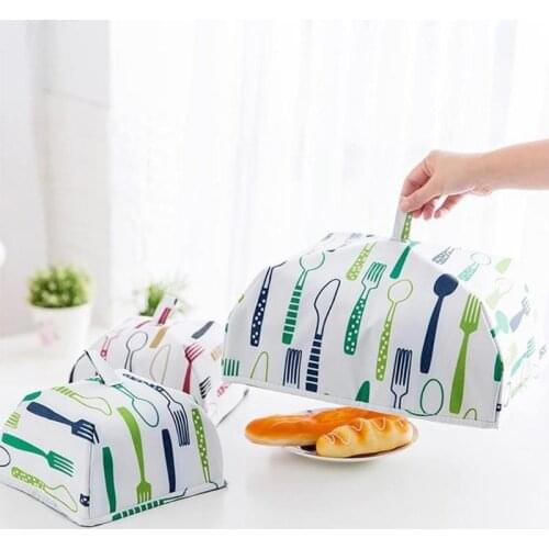 Kitchen Insulation Aluminum Foil Food Cover Folded Anti Fly Mosquito Cover Folded Mesh Food Cover Anti Fly Mosquito Umbrella