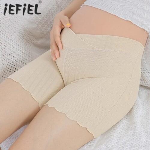 Summer Maternity Shapewear Soft Legging Shorts Low Waist Abdomen Support Shorts For Pregnant Women Pregnancy Seamless Underwear