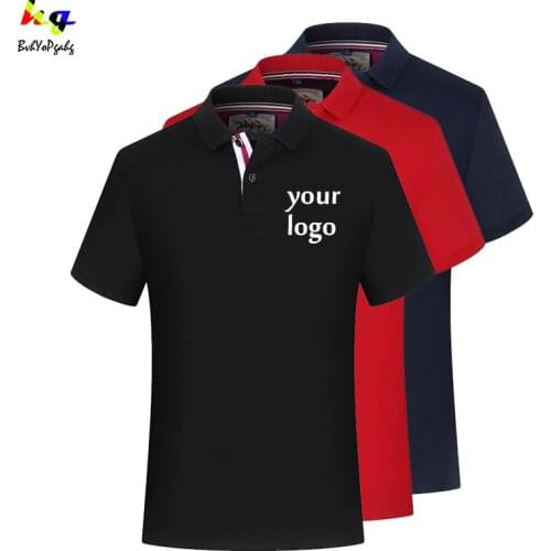 Design/DIY LOGO Polo printing emblem short picture text team name men and women casual short-sleeved shirt