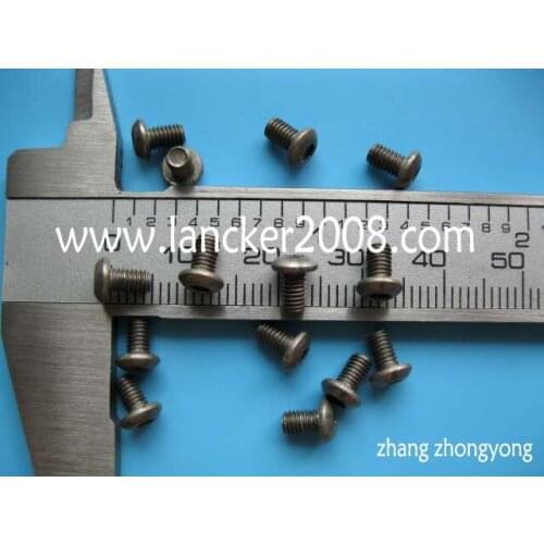 M3*4 5 6 8 10 Hexagon socket round/button head titanium screw Gr2