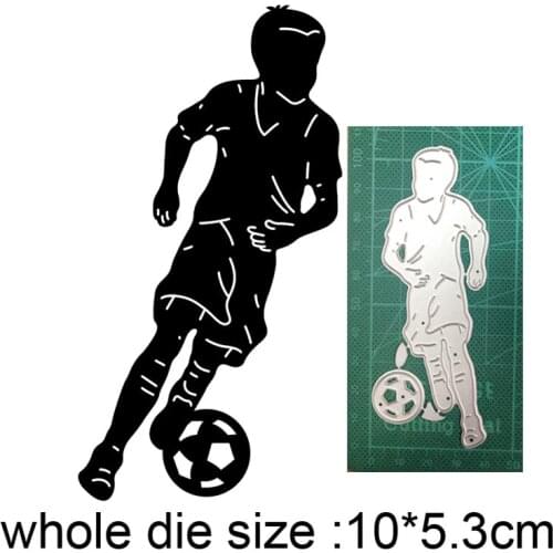 Craft dies Boy playing Football Metal Cutting Dies DIY Scrapbooking dies Embossing Die Cut Craft Paper Stencils dies new 2021