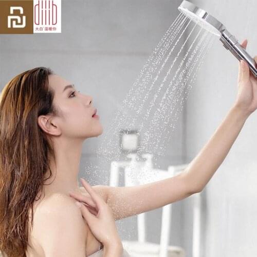 New Youpin Daibai 3 Modes Handheld Shower Head Set 360 Degree 120mm 53 Water Hole PVC Matel Powerful Massage Shower H30