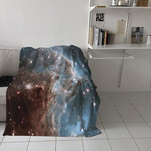 Leisure Blankets Starry Sky Nebula Home Textiles Sofas Childrens Bedroom For Travel Special Throw Blanket Warm Flannel