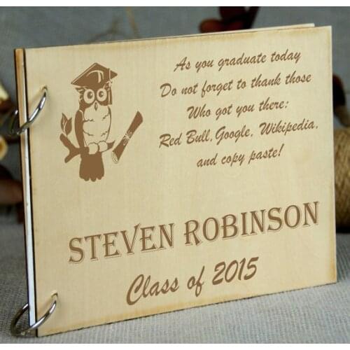 Personalized Graduation Guest Book, Memory - Autograph - Advice Book, Memorable Gift for a College or High School Graduate