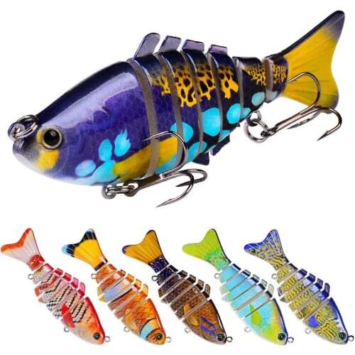 5pcs/lot 15g Plastic Segmented Fishing Lure Jointed Crankbait Swimbait Multi section Pencil Minnow Hard Artificial Bait