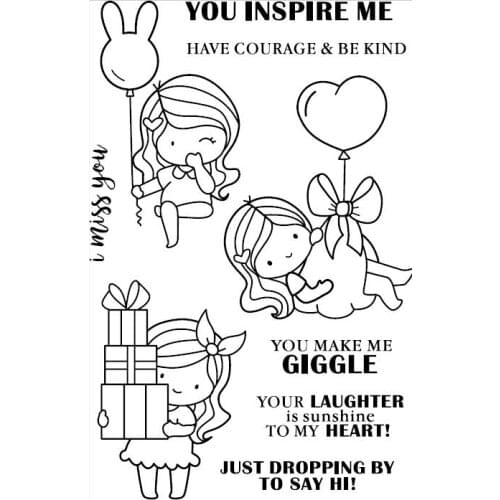 Girl transparent Clear Stamps Scrapbook Paper Craft Clear stamp scrapbooking A0565