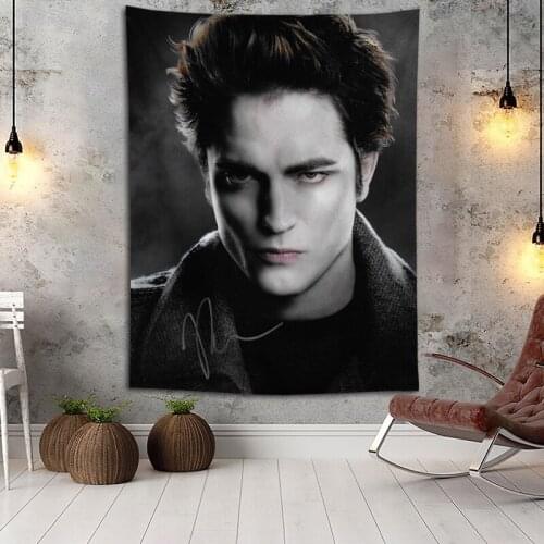 Hot Sale Custom High Quality Robert Pattinson Wall Hanging HD Landscape 3D Printing Digital Printing Home Decoration Tapestry