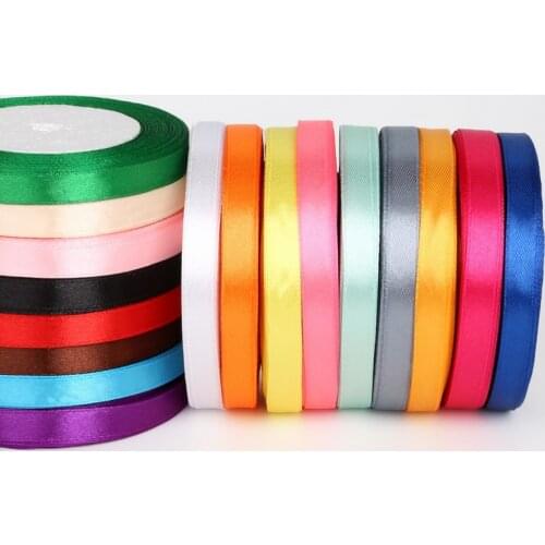 25 Yards Length 10mm width Satin Ribbon for DIY Bow Craft Decor Wedding Party Decoration Gift Wrapping Scrapbooking Supplies
