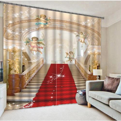 Luxury Blackout 3D Window Curtains for Living Room Office Bedroom Drapes Customized Size Palace Photo