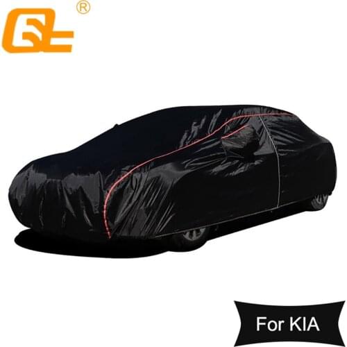190T Universal full car covers outdoor prevent sun snow rain dust frost wind black for kia soul cerato sorento k2 rio