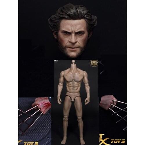 JX-04A/B 1/6 Soldier Scene accessories Alloy Claw Logan Wolf paw Cosplay Costume fit for Muscle tough guy body AT012 M34