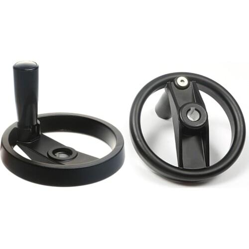 12mm x 100mm(95MM)4" Speed Change Revolving Handle Shaper Folded Hand Wheel Black for Mill Machine , lathes, grinders etc