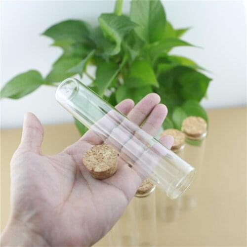 12pcs/lot 30*150mm 80ml Cork Glass Bottle Stopper Long Test Tube Spicy Storage Bottle Container Glass Jars Vials DIY Craft