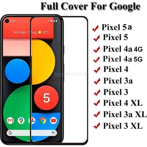 2-1PC Full Tempered Glass For Google Pixel 5a 5 4a 4g 3 Vidrio Pixel 4a 5g 3a Screen Protector For Google Pixel 4 XL 3a XL Glass