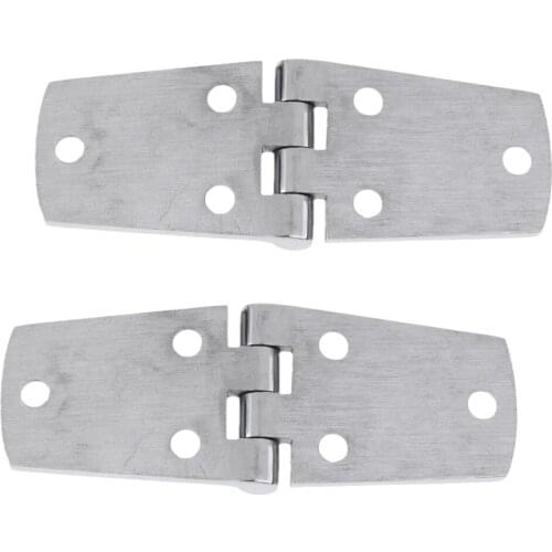 2Pcs Marine 316 Stainless Steel Boat Door Cabin Stamp Strap Hinge 102x38mm